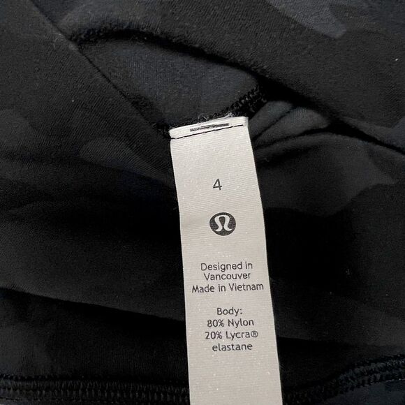 Lululemon Align Crop Tight 21" Camo Deep Coal Multi Black Yoga Pant Size 4 - Picture 8 of 9